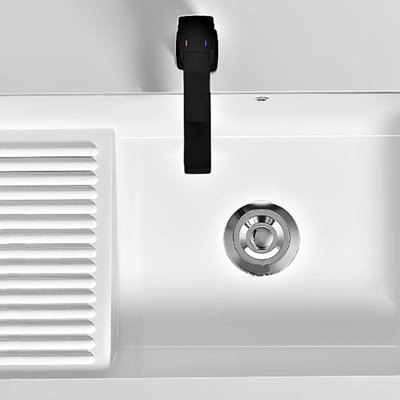 Modern Vessel Lavatory Sink Porcelain with Faucet Bathroom Sink