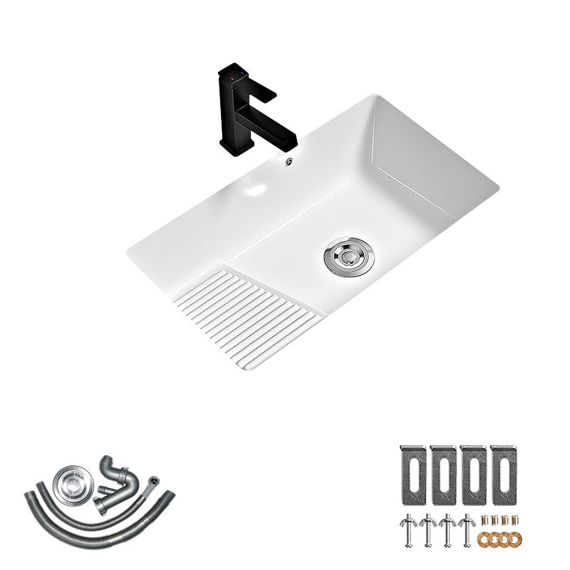 Modern Vessel Lavatory Sink Porcelain with Faucet Bathroom Sink