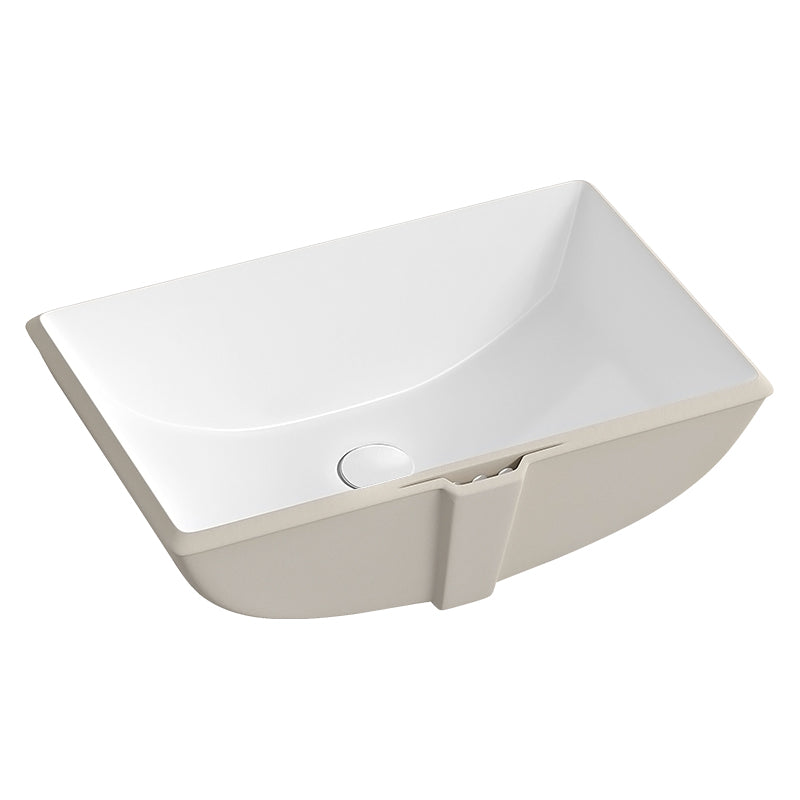 Traditional Undermount Bathroom Sink Porcelain with Pop-Up Drain Vessel