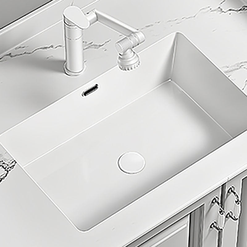Traditional Undermount Bathroom Sink Porcelain with Pop-Up Drain Vessel