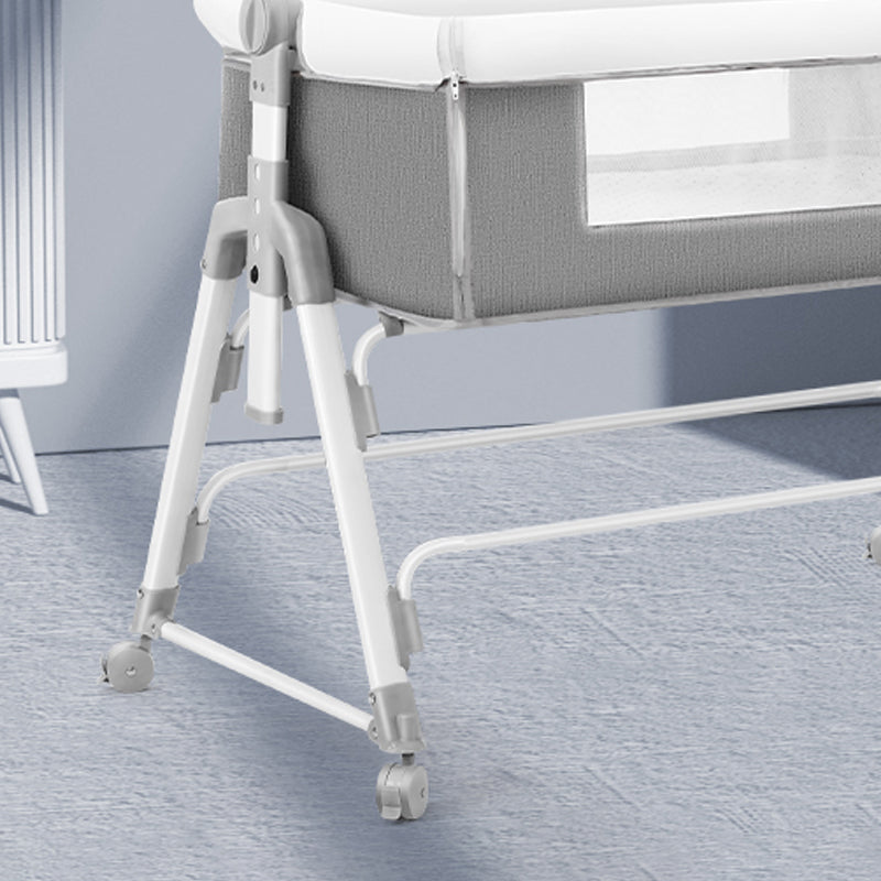 Metal Rocking Newborn Bedside Sleeper Foldable Rectangle  Bedside Crib