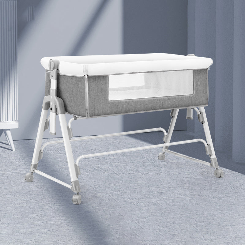Metal Rocking Newborn Bedside Sleeper Foldable Rectangle  Bedside Crib