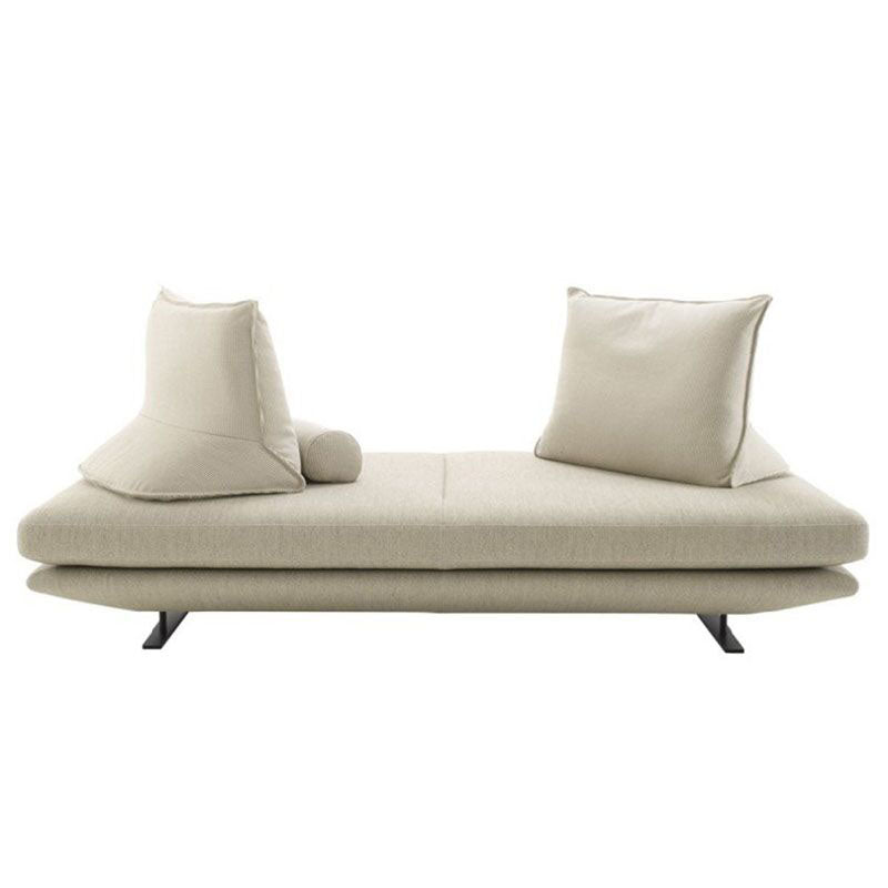 Modern Chaise Lounge Couch Cushioned Chaise Lounge with Pillow