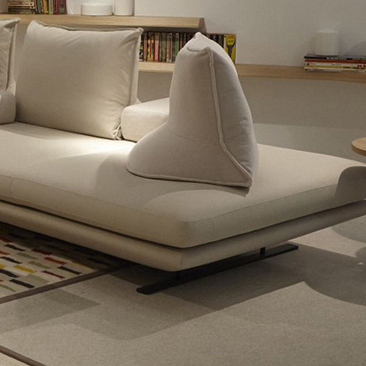 Modern Chaise Lounge Couch Cushioned Chaise Lounge with Pillow