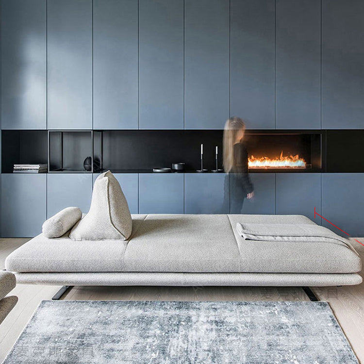 Modern Chaise Lounge Couch Cushioned Chaise Lounge with Pillow