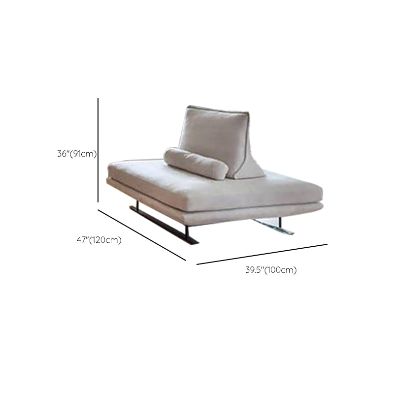 Modern Chaise Lounge Couch Cushioned Chaise Lounge with Pillow