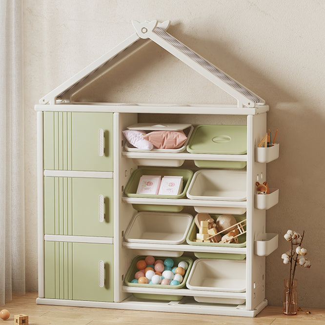 Modern Style Plastic Frame Wardrobe Freestanding Wardrobe with Shelves and Clothes Rail