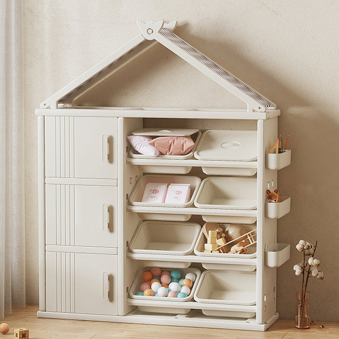 Modern Style Plastic Frame Wardrobe Freestanding Wardrobe with Shelves and Clothes Rail