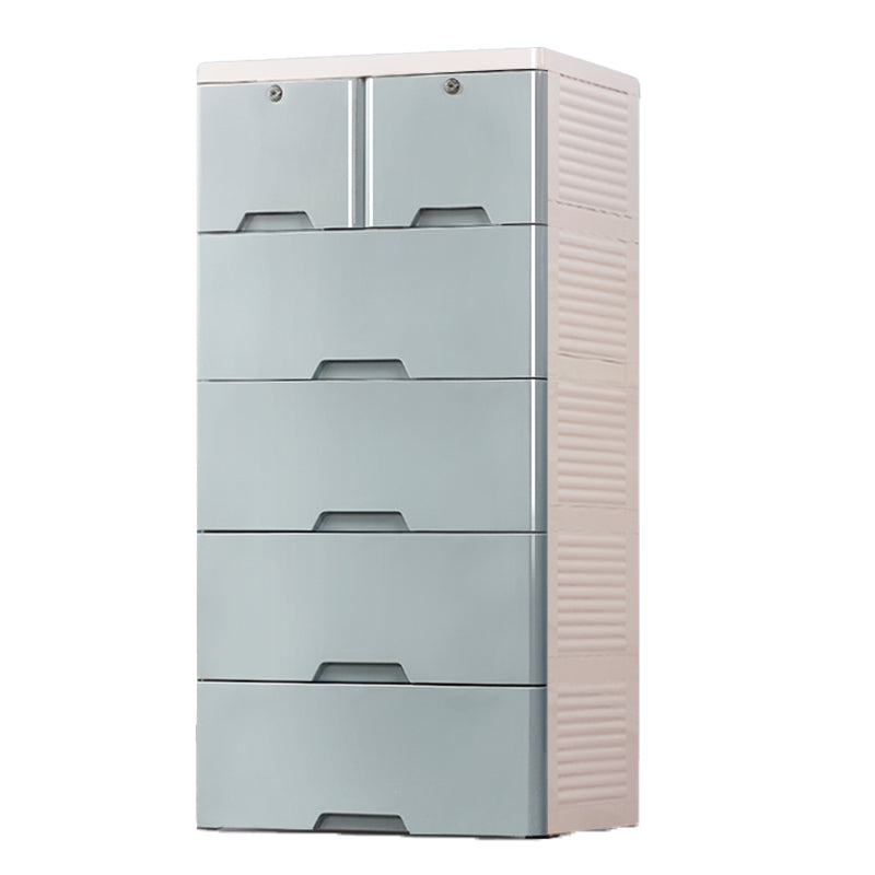 Contemporary Plastic Nursery Dresser Vertical Kids Furniture for Bedroom