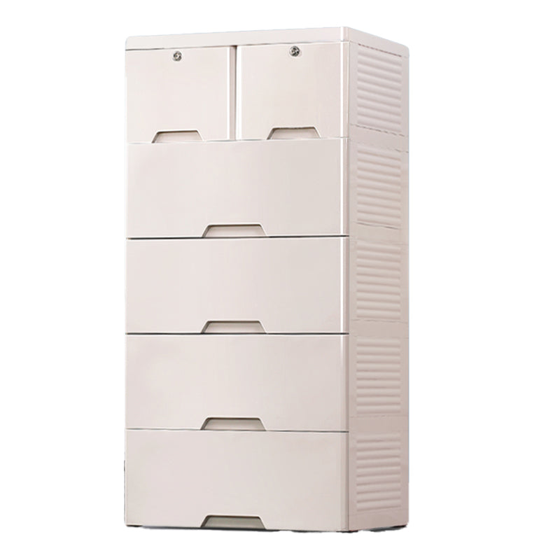 Contemporary Plastic Nursery Dresser Vertical Kids Furniture for Bedroom