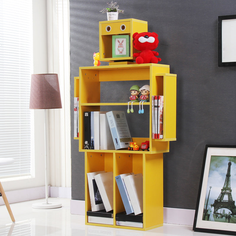 Contemporary Manufactured Wood Shelf Open Back Standard Kids Bookcase