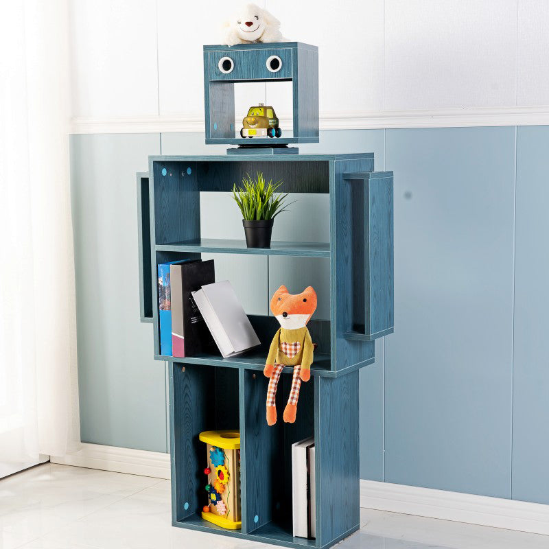 Contemporary Manufactured Wood Shelf Open Back Standard Kids Bookcase