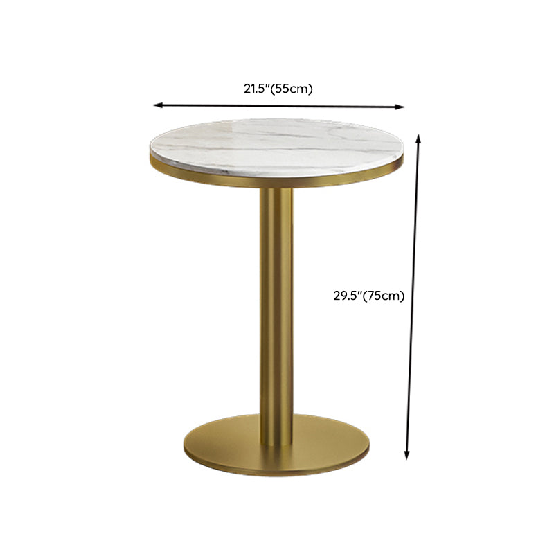 Modern Style Bar Table Set 1/3 Pieces Round Stone Bar table with Upholstered Stools