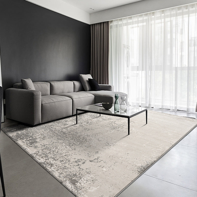 Bold Colorblock Rug Morandi Color Area Rug Polyester Easy Care Carpet for Home Decoration