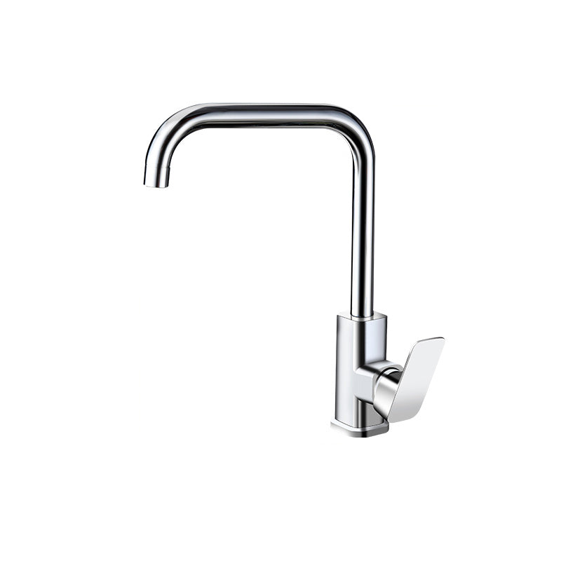 Modern Style Kitchen Faucet Copper Lever Handle Low Arch Kitchen Faucet