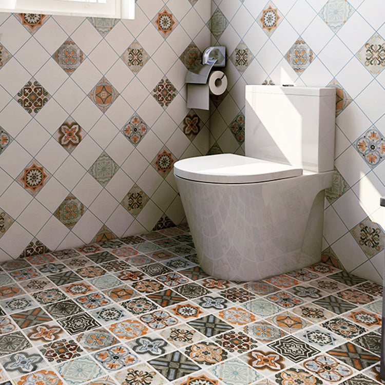 Spanish Pattern Singular Tile Water Resistant Peel & Stick Tile for Backsplash Wall