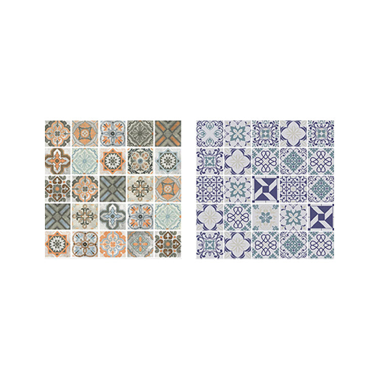 Spanish Pattern Singular Tile Water Resistant Peel & Stick Tile for Backsplash Wall