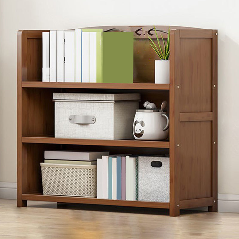 Contemporary Closed Back Bookcase Standard Engineered Wood Bookshelf