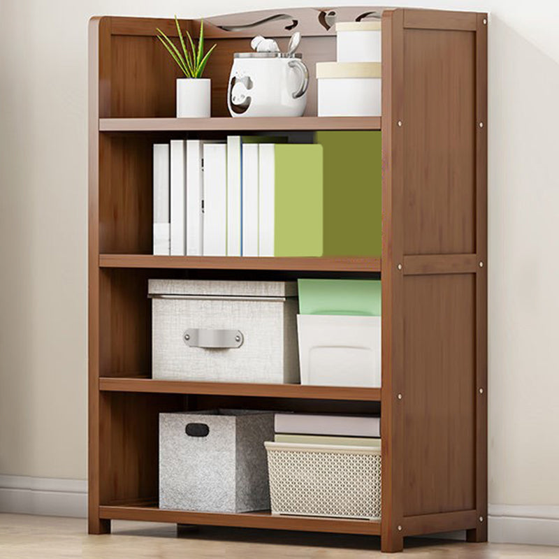 Contemporary Closed Back Bookcase Standard Engineered Wood Bookshelf