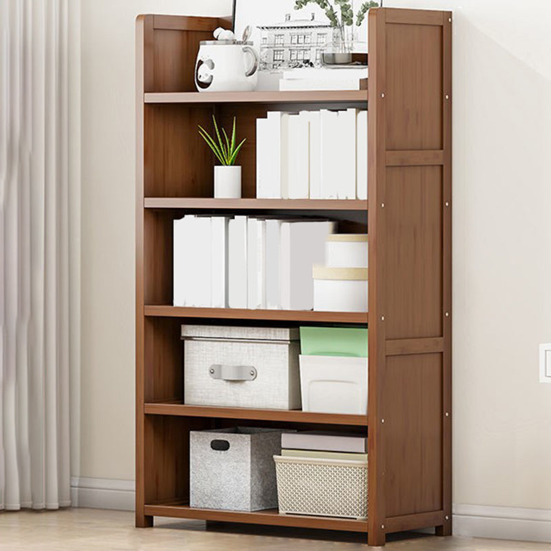 Contemporary Closed Back Bookcase Standard Engineered Wood Bookshelf