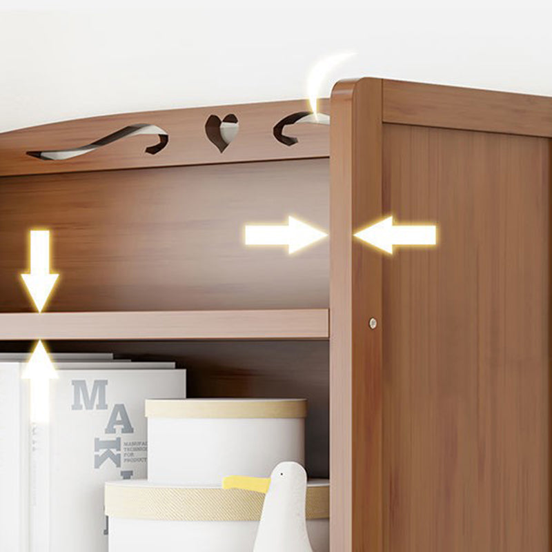 Contemporary Closed Back Bookcase Standard Engineered Wood Bookshelf