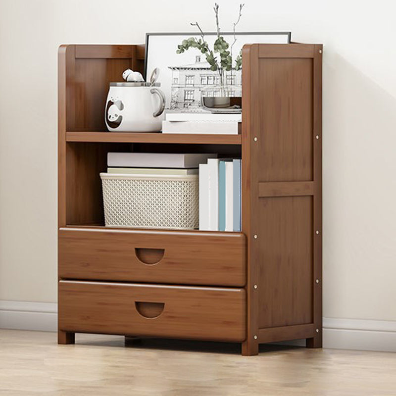 Contemporary Closed Back Bookcase Standard Engineered Wood Bookshelf