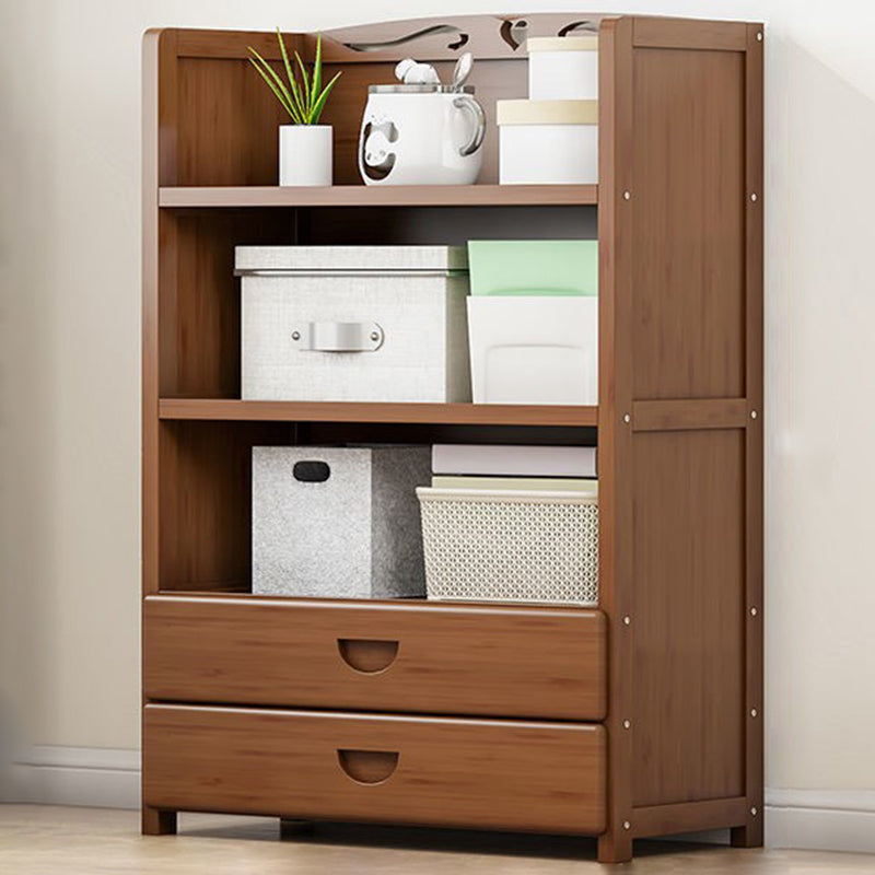 Contemporary Closed Back Bookcase Standard Engineered Wood Bookshelf