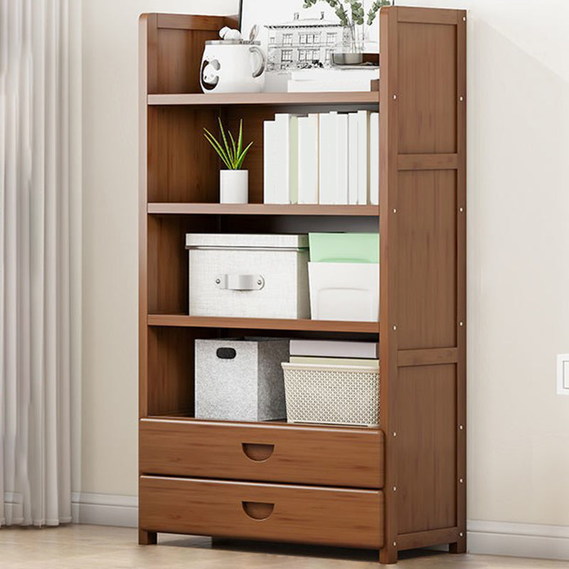 Contemporary Closed Back Bookcase Standard Engineered Wood Bookshelf