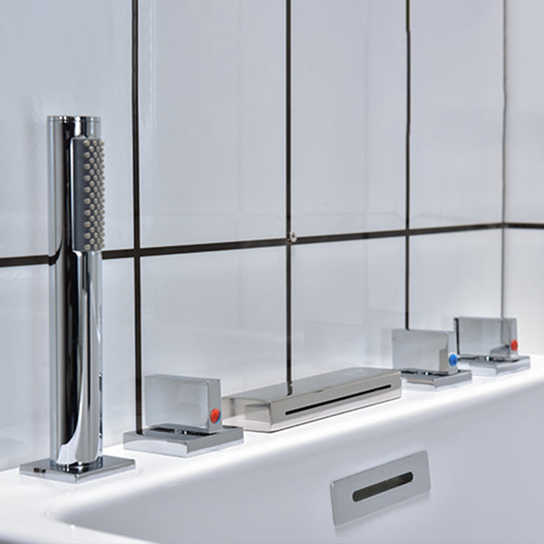 Back to Wall Bath Rectangular Antique Finish Soaking Modern Tub