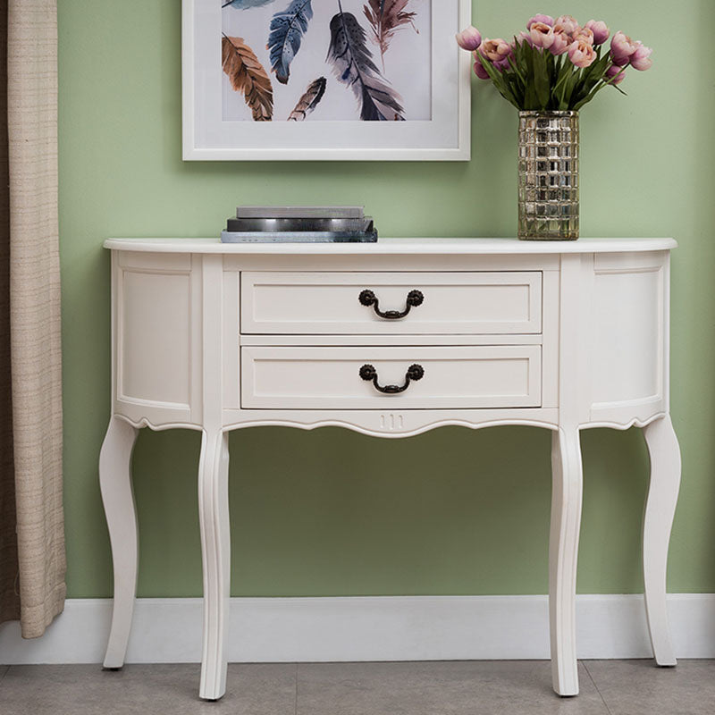 Wooden Console Table Mid Century Modern 14 Inch Wide Accent Table