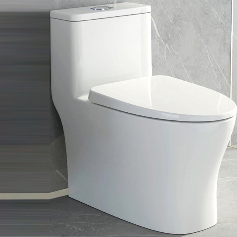 Traditional Floor Mounted Toilet White Seat Included Toilet Bowl for Bathroom