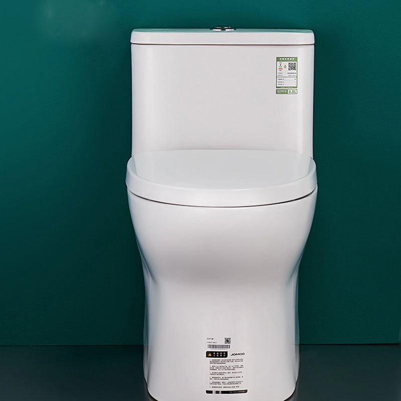 Traditional Floor Mounted Toilet White Seat Included Toilet Bowl for Bathroom