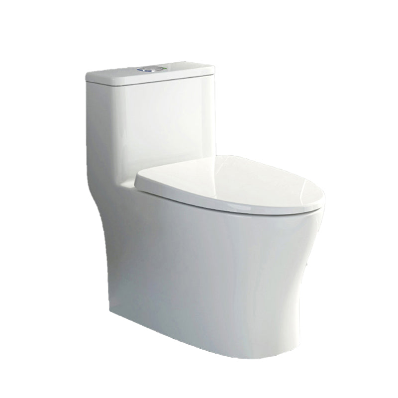 Traditional Floor Mounted Toilet White Seat Included Toilet Bowl for Bathroom