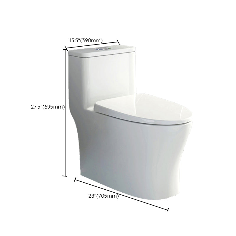 Traditional Floor Mounted Toilet White Seat Included Toilet Bowl for Bathroom
