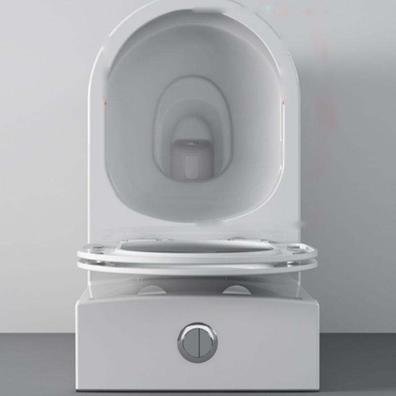 Traditional White Floor Mounted Toilet Slow Close Seat Included Toilet Bowl for Bathroom