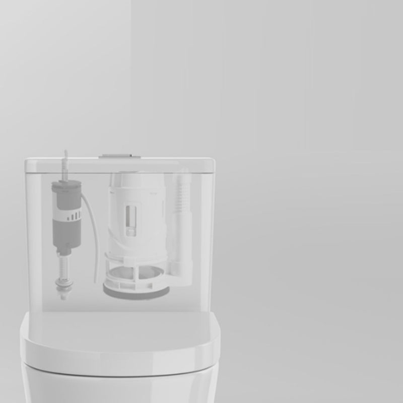 Traditional White Floor Mounted Toilet Slow Close Seat Included Toilet Bowl for Bathroom