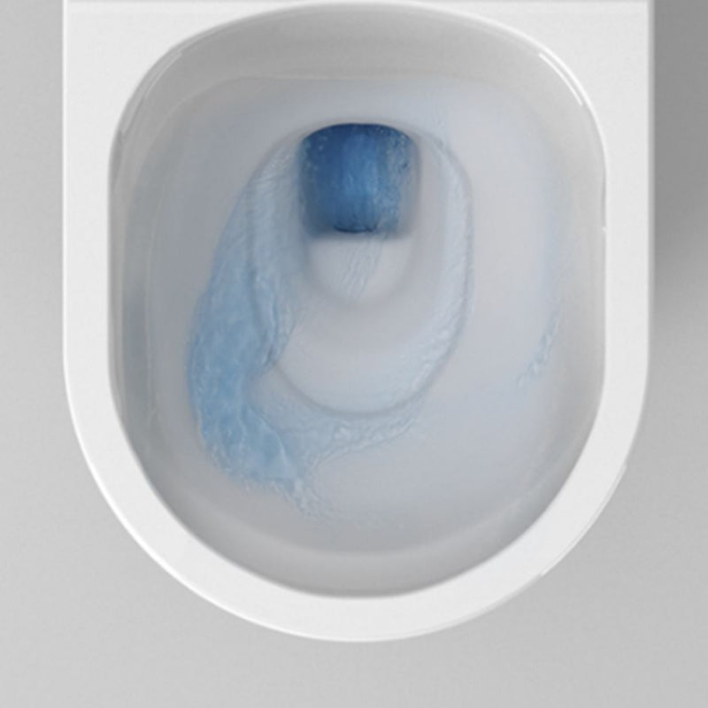 Traditional White Floor Mounted Toilet Slow Close Seat Included Toilet Bowl for Bathroom