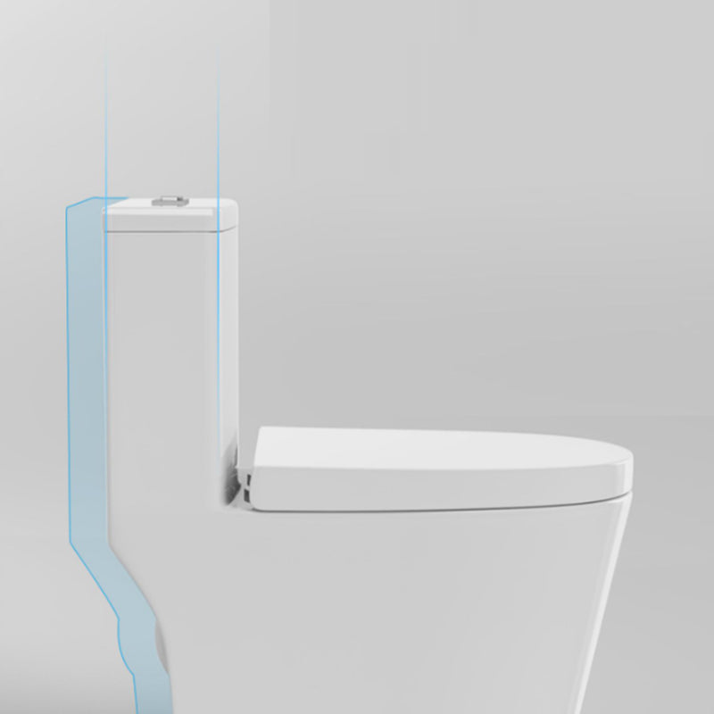 Traditional White Floor Mounted Toilet Slow Close Seat Included Toilet Bowl for Bathroom