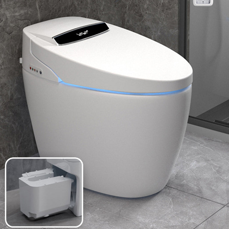 Contemporary White Flush Toilet Heated Seat Included Urine Toilet for Bathroom