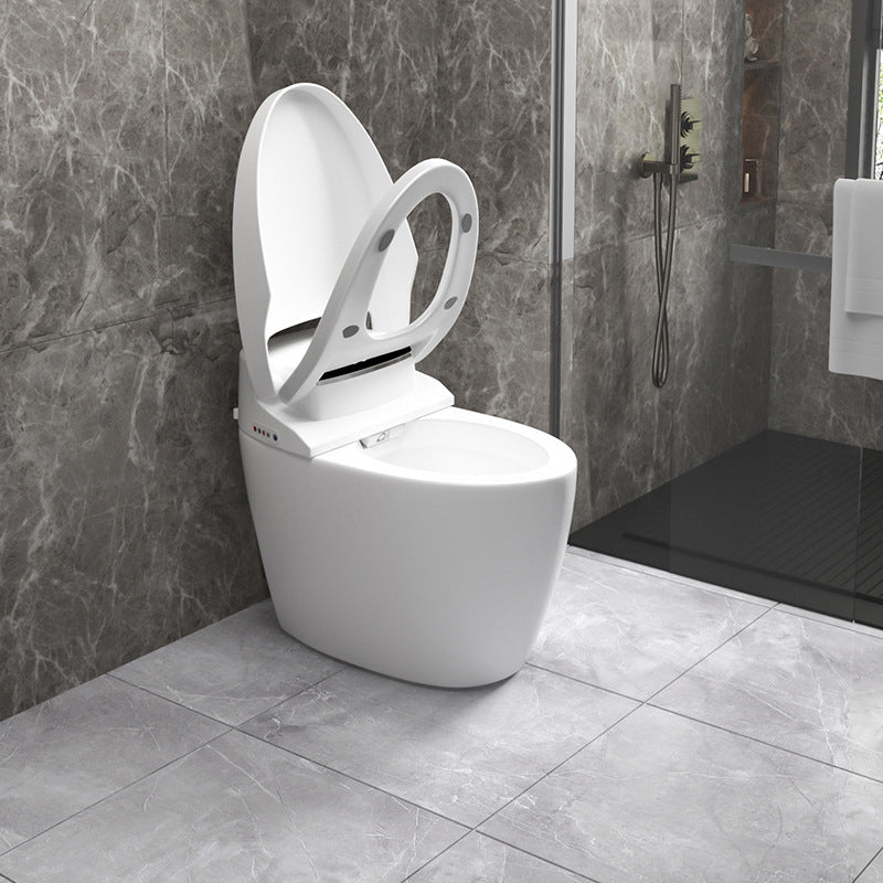Contemporary White Flush Toilet Heated Seat Included Urine Toilet for Bathroom