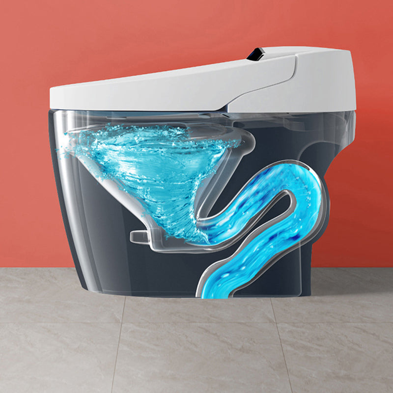 Contemporary White Flush Toilet Heated Seat Included Urine Toilet for Bathroom