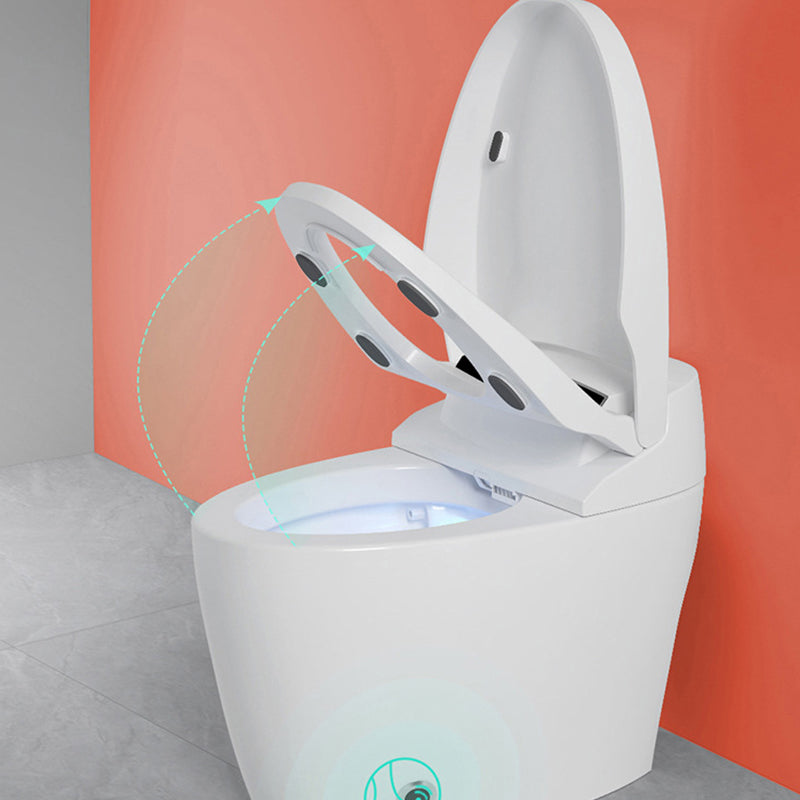 Contemporary White Flush Toilet Heated Seat Included Urine Toilet for Bathroom
