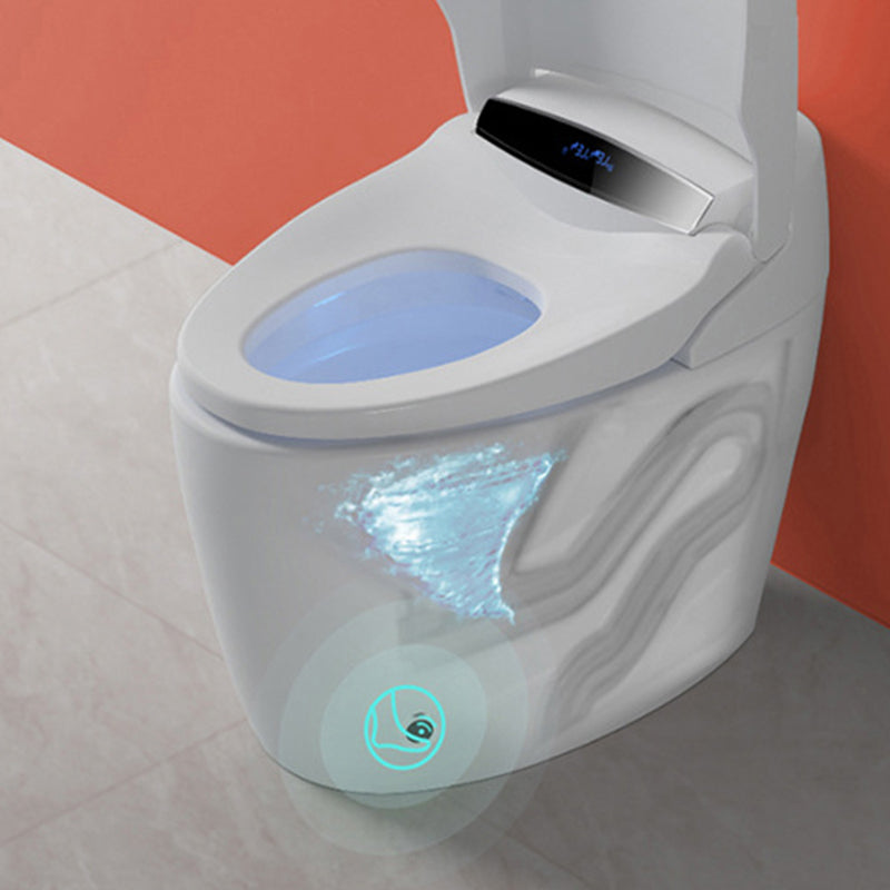 Contemporary White Flush Toilet Heated Seat Included Urine Toilet for Bathroom