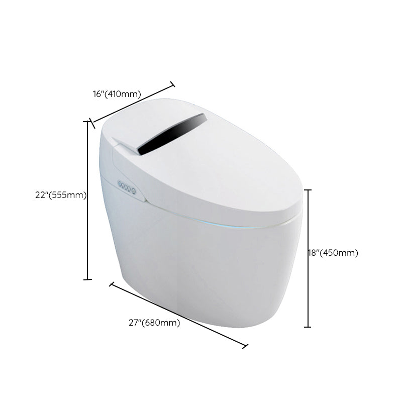 Contemporary White Flush Toilet Heated Seat Included Urine Toilet for Bathroom