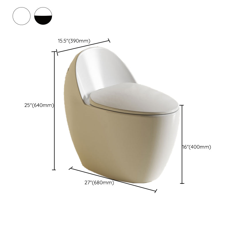 Floor Mounted Urine Toilet One Piece Toilet Modern Siphon Jet Toilet Bowl