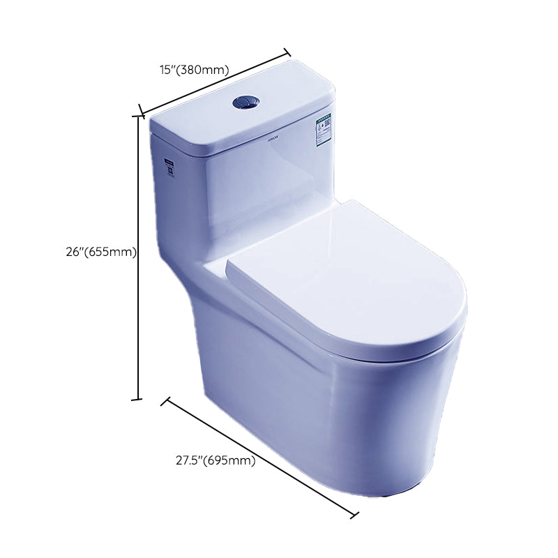 Floor Mounted Siphon Jet Urine Toilet One Piece Toilet Modern Porcelain Toilet