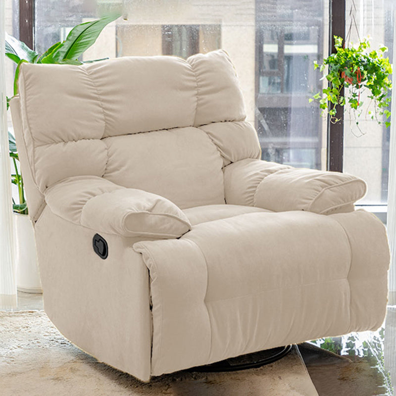 Contemporary Standard Recliner with Tufted Back in Microsuede/Chenille