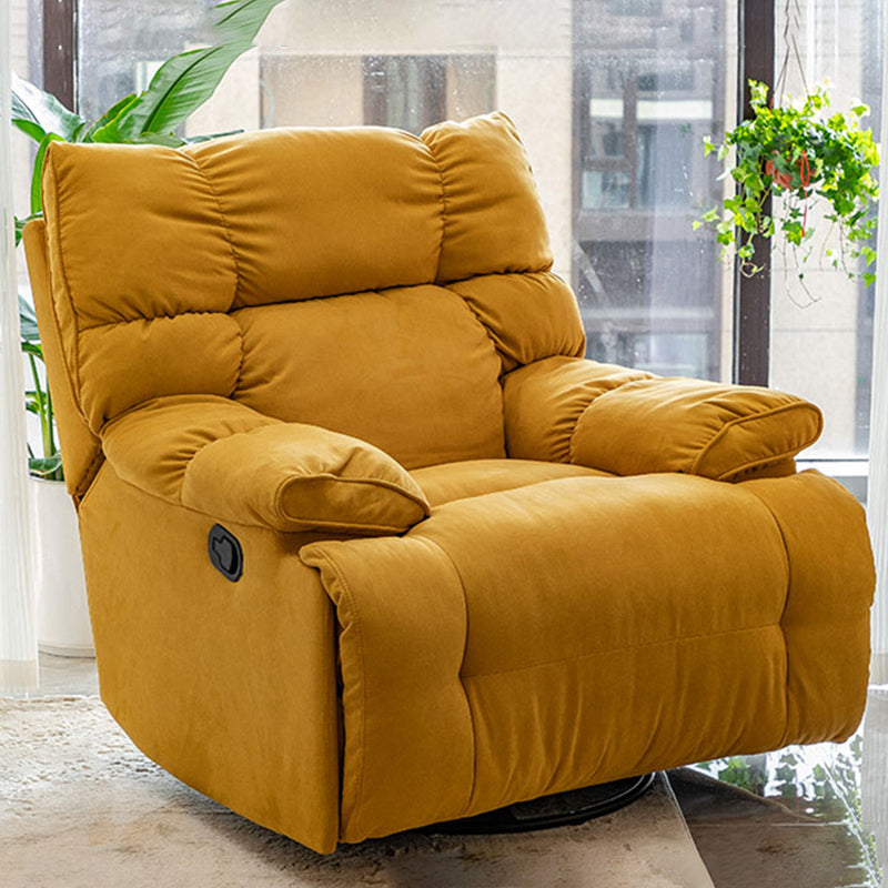 Contemporary Standard Recliner with Tufted Back in Microsuede/Chenille