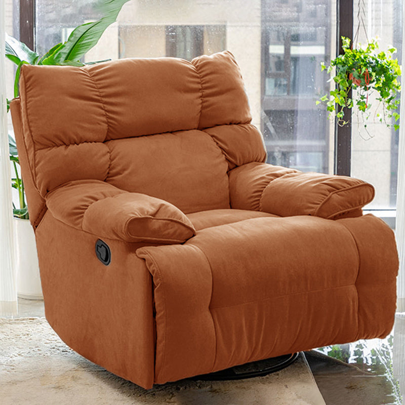 Contemporary Standard Recliner with Tufted Back in Microsuede/Chenille