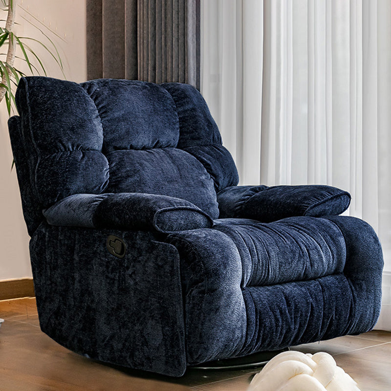 Contemporary Standard Recliner with Tufted Back in Microsuede/Chenille